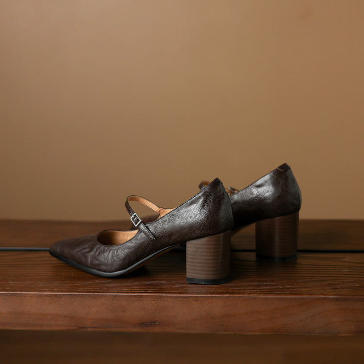 Authentic Leather Heels Veria