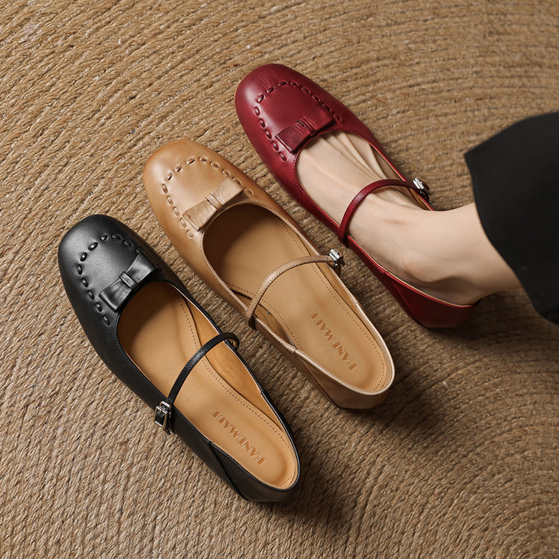 Leva Genuine Leather Flats