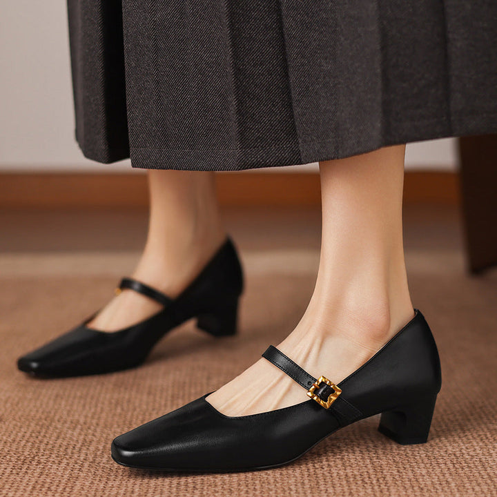 Authentic Leather Heels Aira
