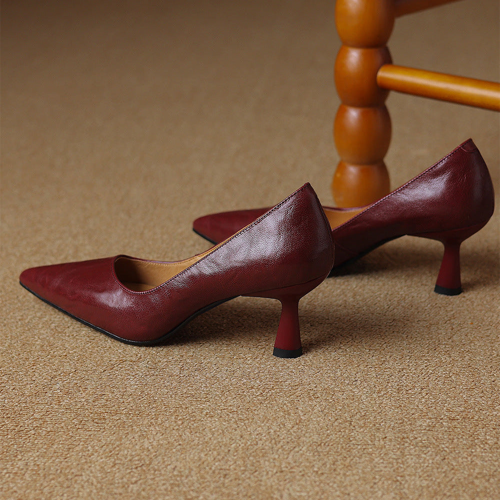 Elora Authentic Leather Heels