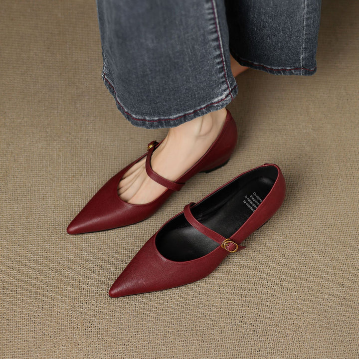 Delia Leather Heels