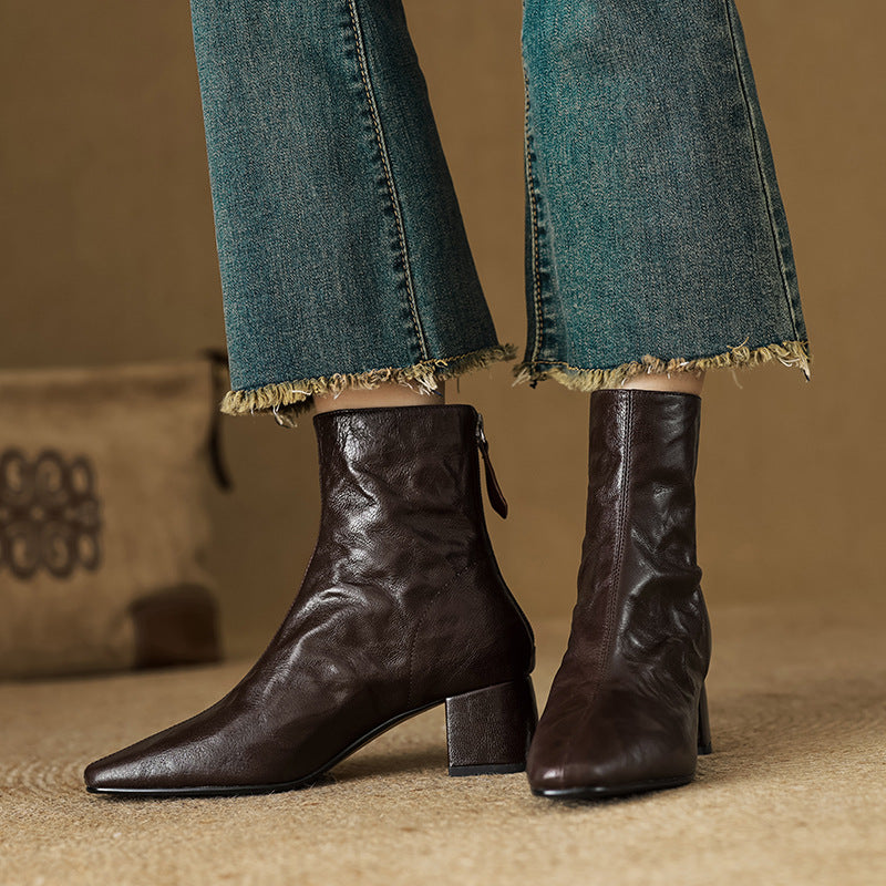 Authentic Leather Estel Ankle Boots