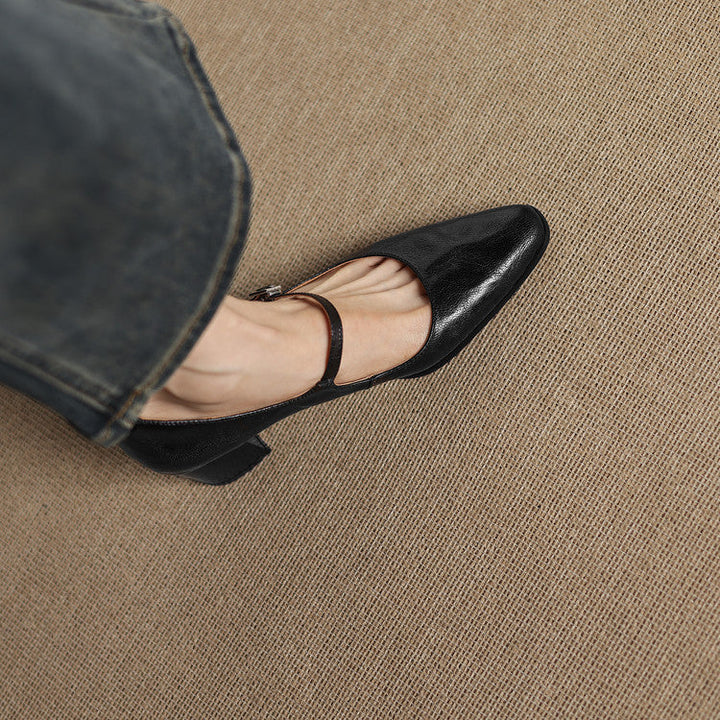 Authentic Leather Heels Veria