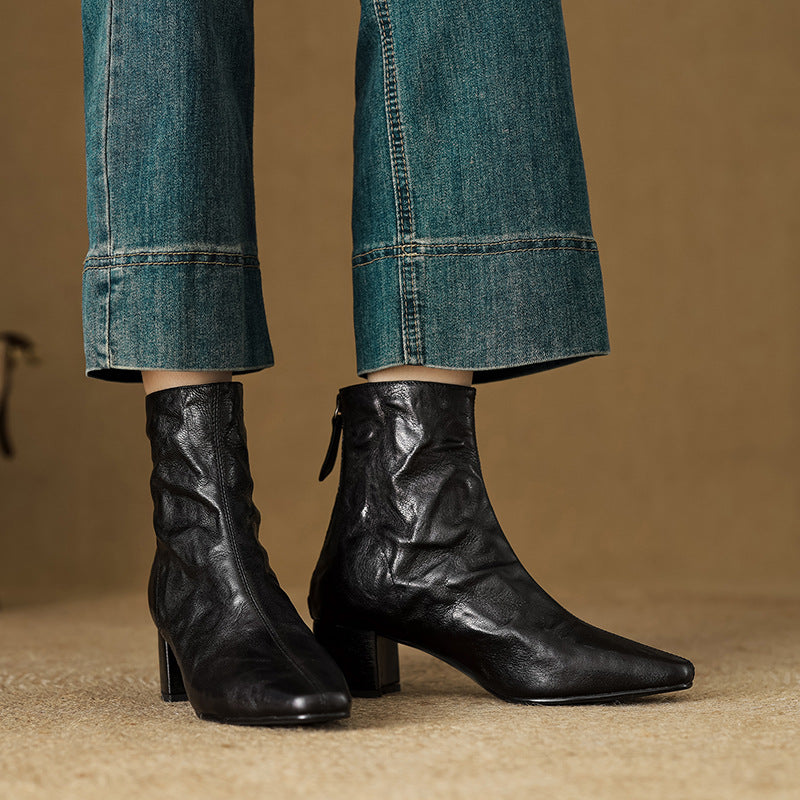 Authentic Leather Estel Ankle Boots