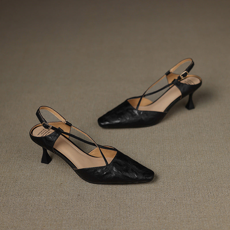 Authentic Leather Heels Velta