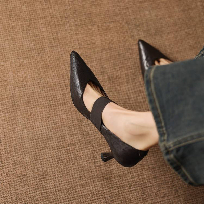 Authentic Leather Heels Cyra