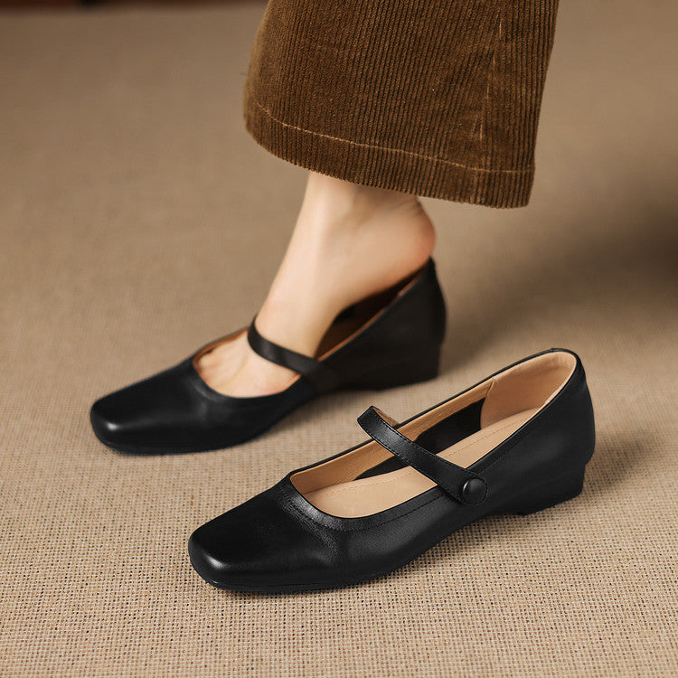 Emel Genuine Leather Flats