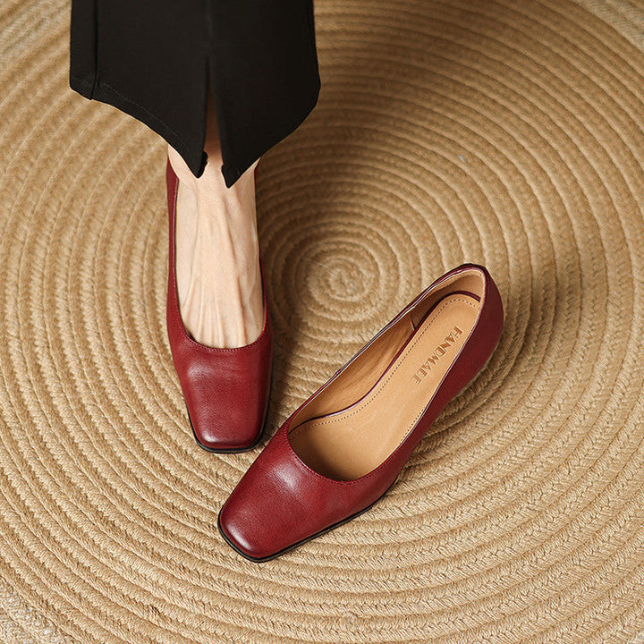 Authentic Leather Heels Arlix
