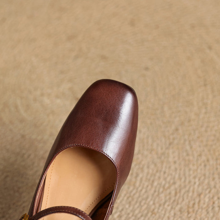 Genuine Leather Heels Lenara