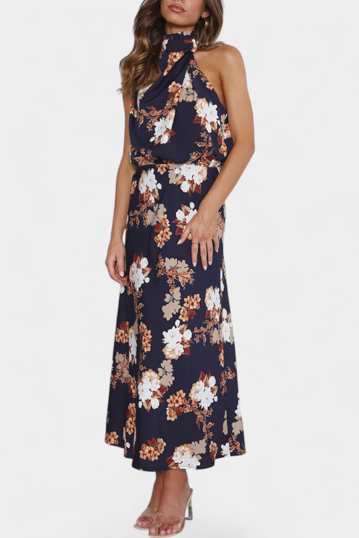 Lisa | Maxi Floral Halter Dress