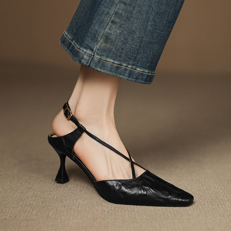 Authentic Leather Heels Velta