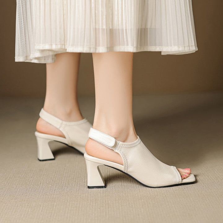 Authentic Leather Heels Velra