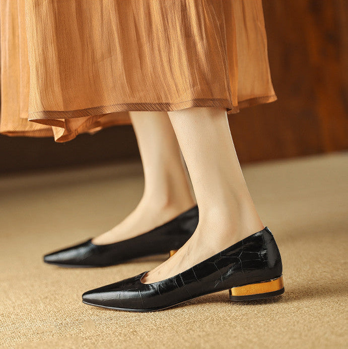 Authentic Leather Heels Celene