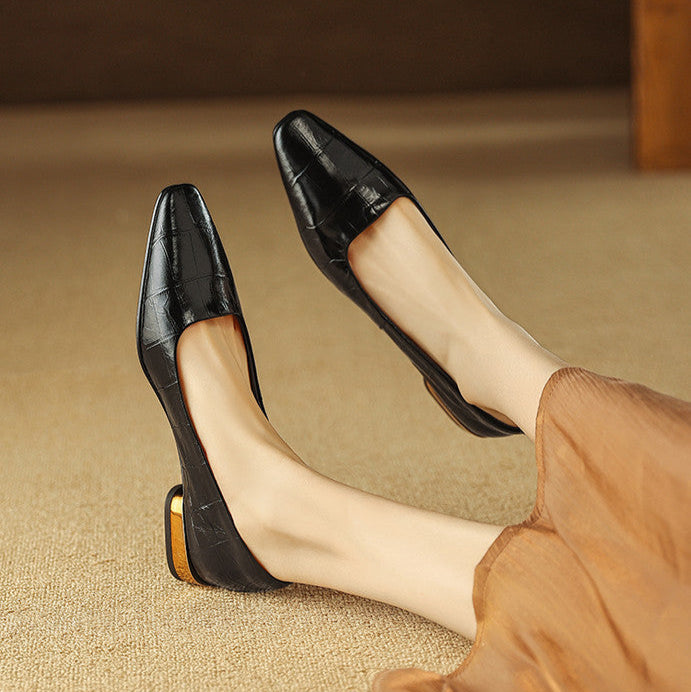 Authentic Leather Heels Celene