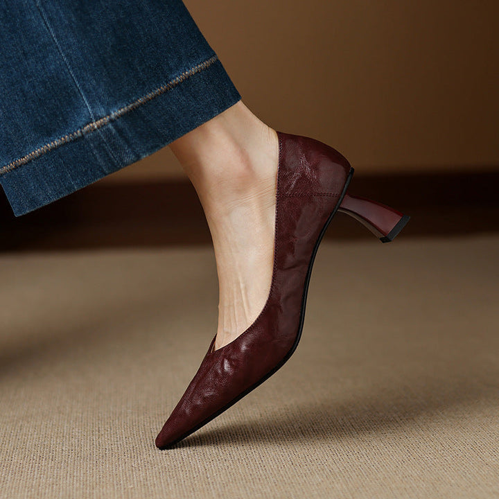 Authentic Leather Heels Veler