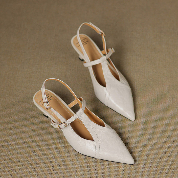 Black Heels Made of Genuine Leather