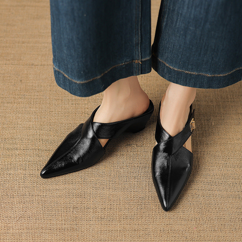 Eyla Authentic Leather Mules