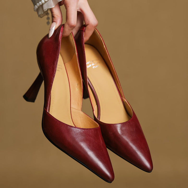Authentic Leather Heels Liana