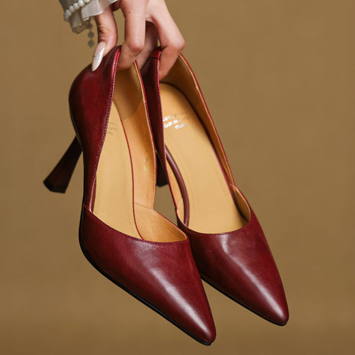 Authentic Leather Heels Liana