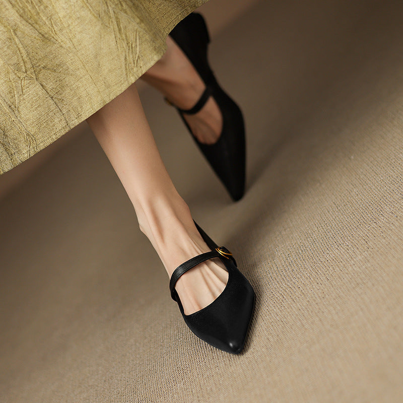 Delia Leather Heels