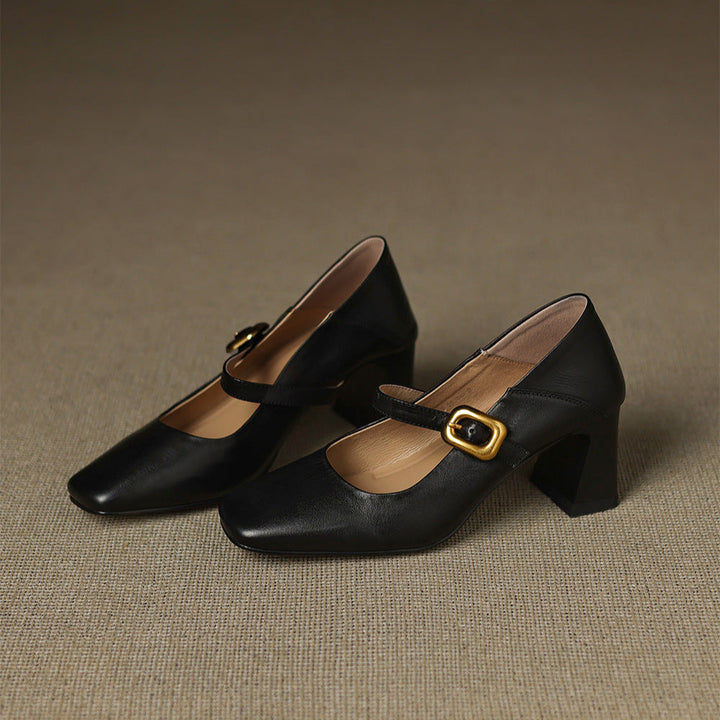 Genuine Leather Kelly Heels