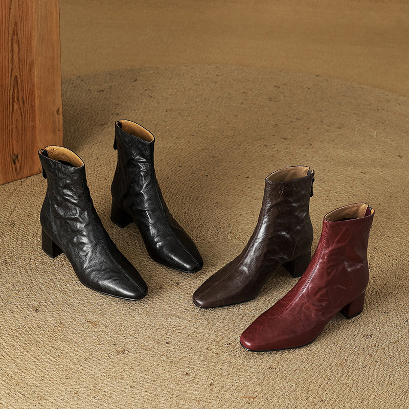 Authentic Leather Estel Ankle Boots