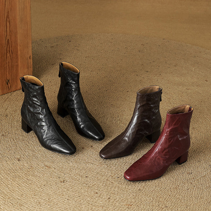 Authentic Leather Estel Ankle Boots
