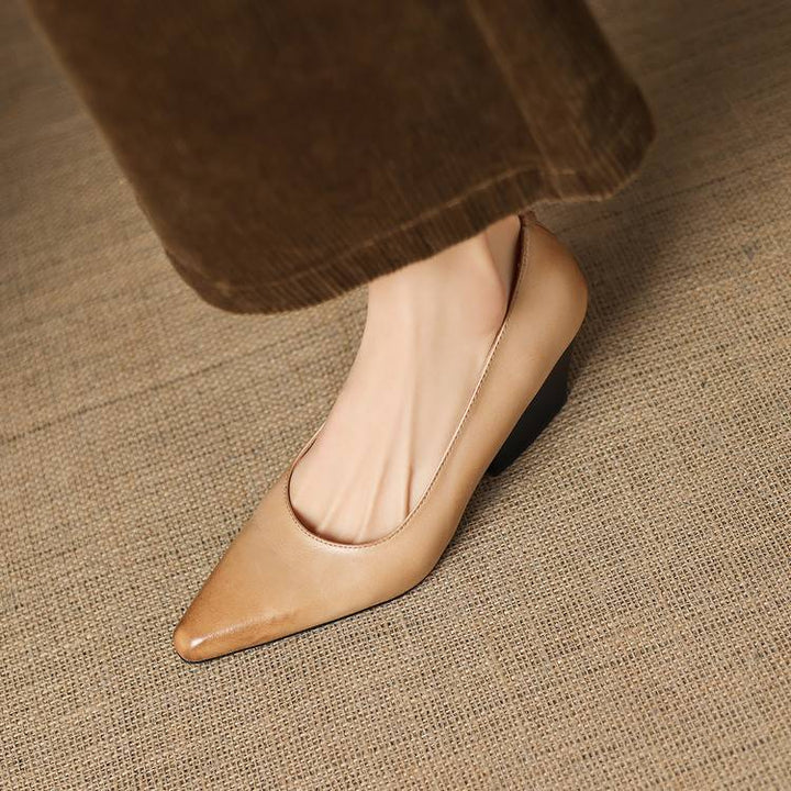 Zyla Authentic Leather Heels