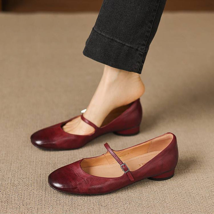 Seren Genuine Leather Flats