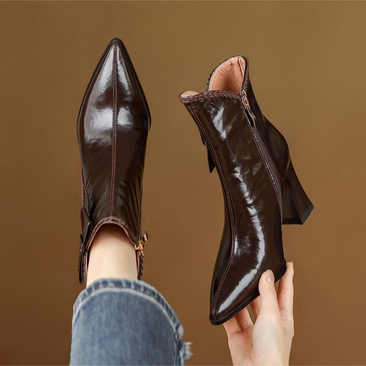 Colette Genuine Leather Ankle Boots