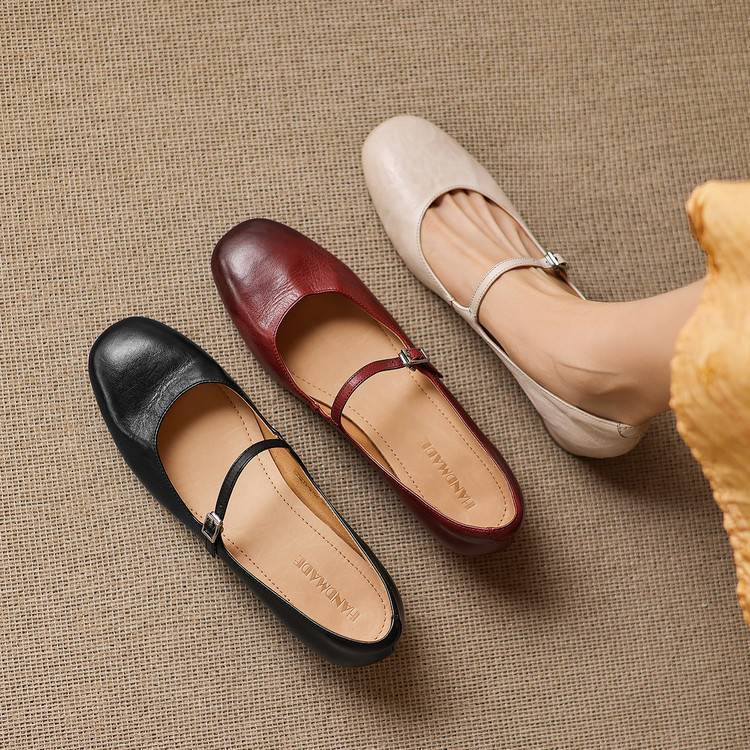 Seren Genuine Leather Flats
