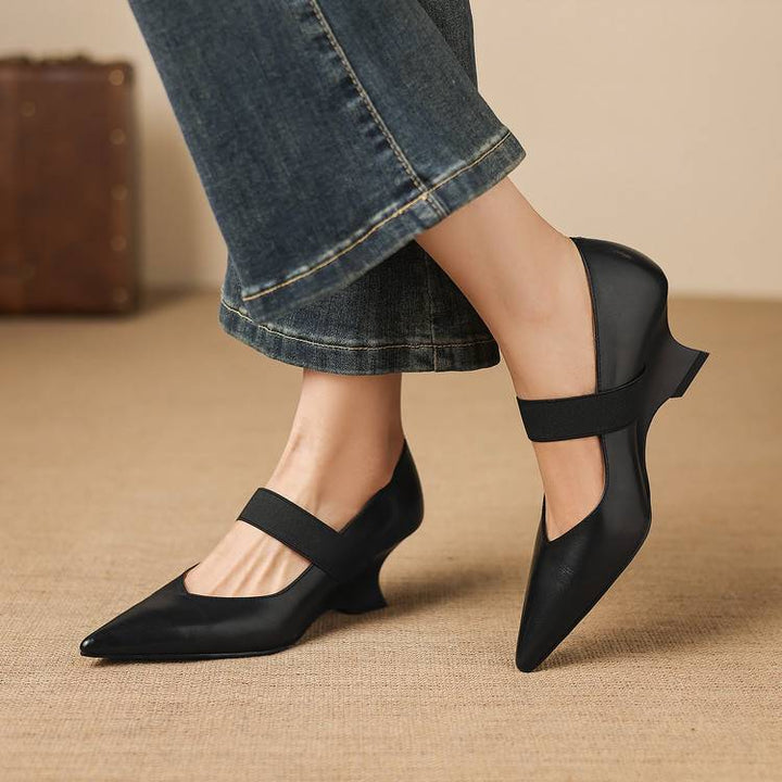 Tiera Genuine Leather Heels