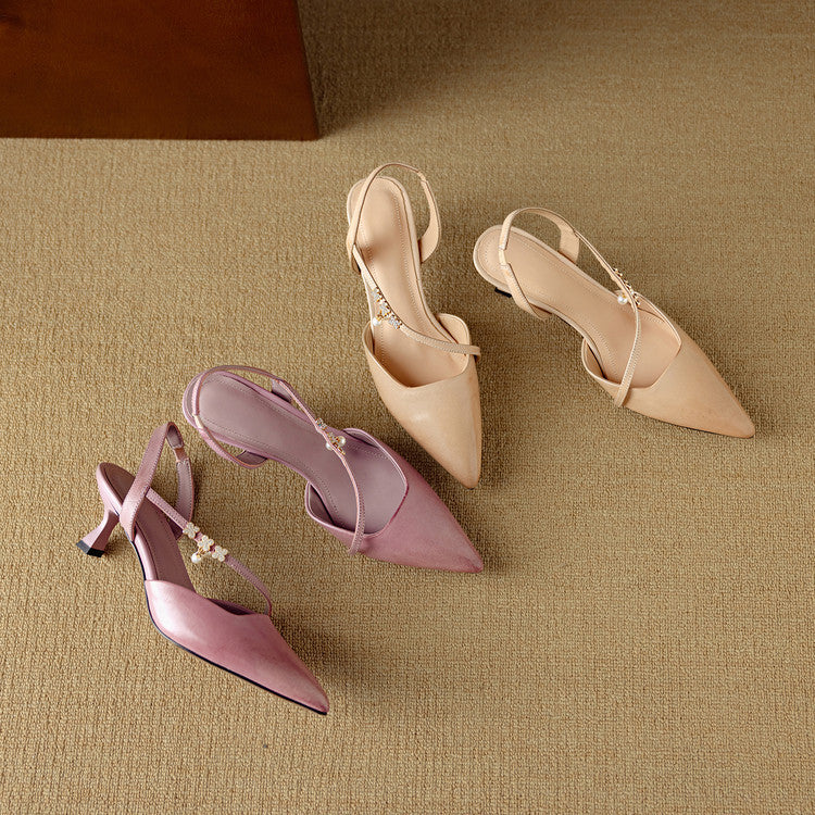 Genuine Leather Dahlia Heels
