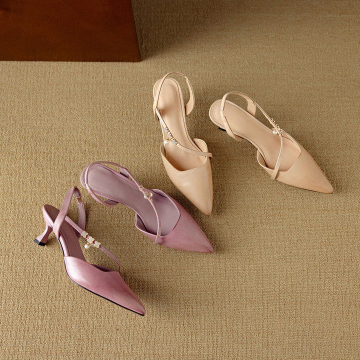 Genuine Leather Dahlia Heels