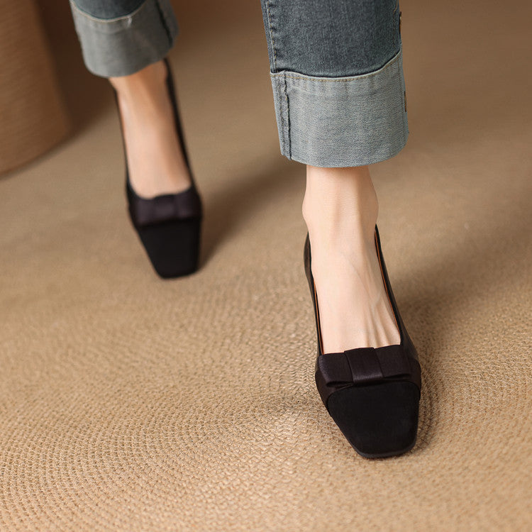 Blue Block Heels