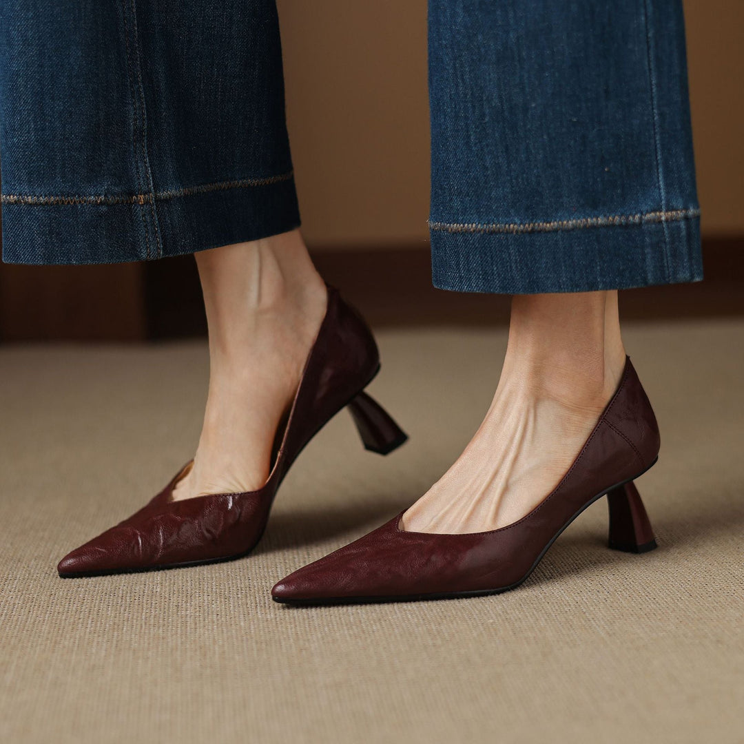 Authentic Leather Heels Veler