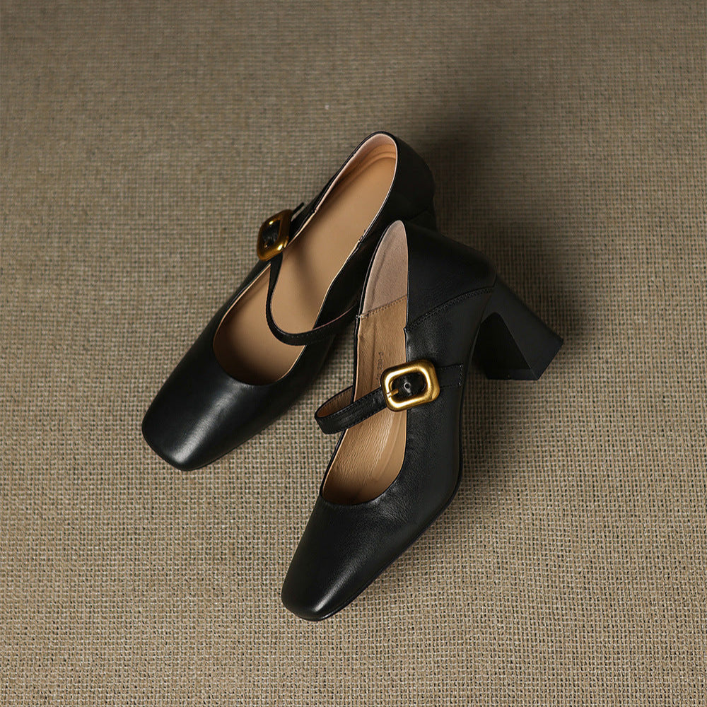 Genuine Leather Kelly Heels