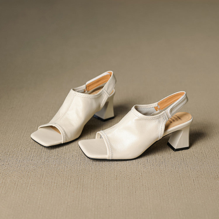 Authentic Leather Heels Velra