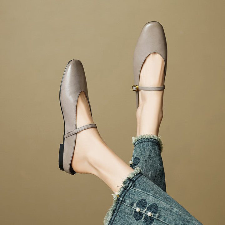 Lora Genuine Leather Mules