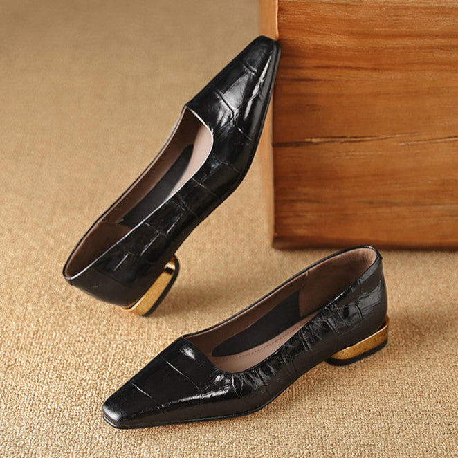 Authentic Leather Heels Celene