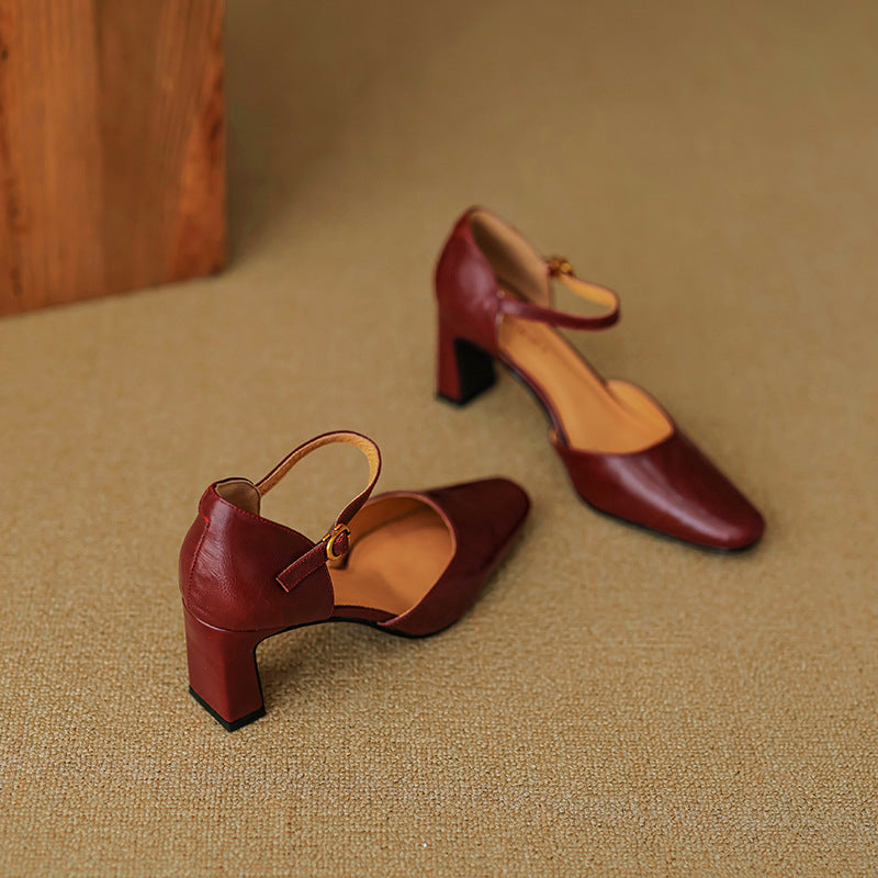 Genuine Leather Heels Amaris