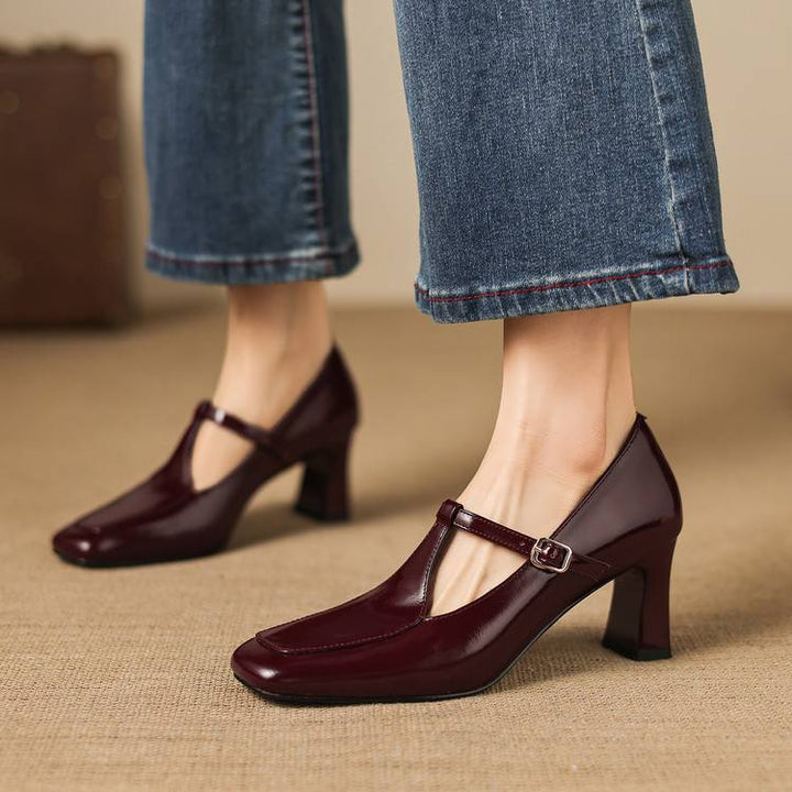 Tacy Genuine Leather Heels