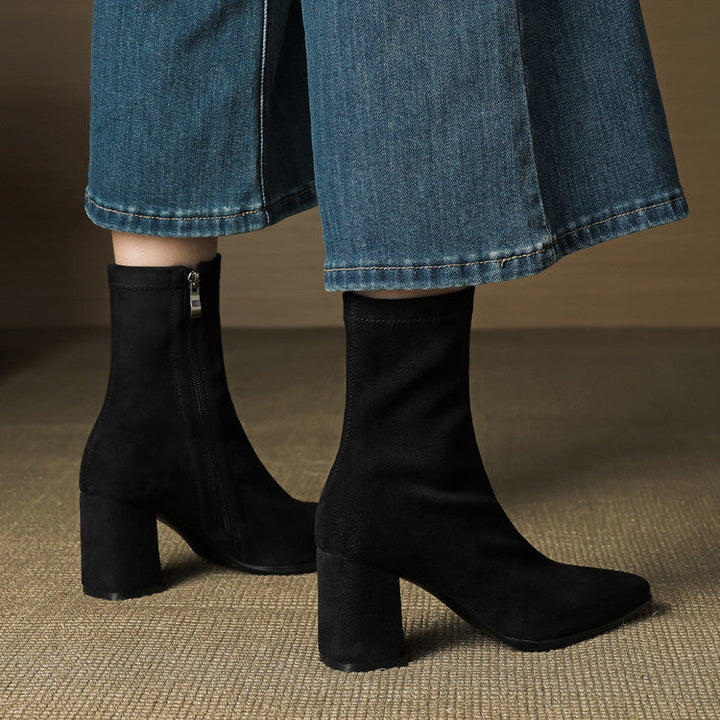 Authentic Suede Leather Ankle Boots