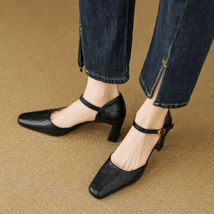 Genuine Leather Heels Amaris