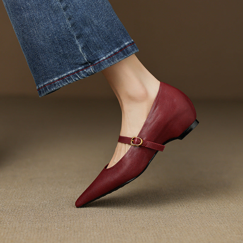 Delia Leather Heels