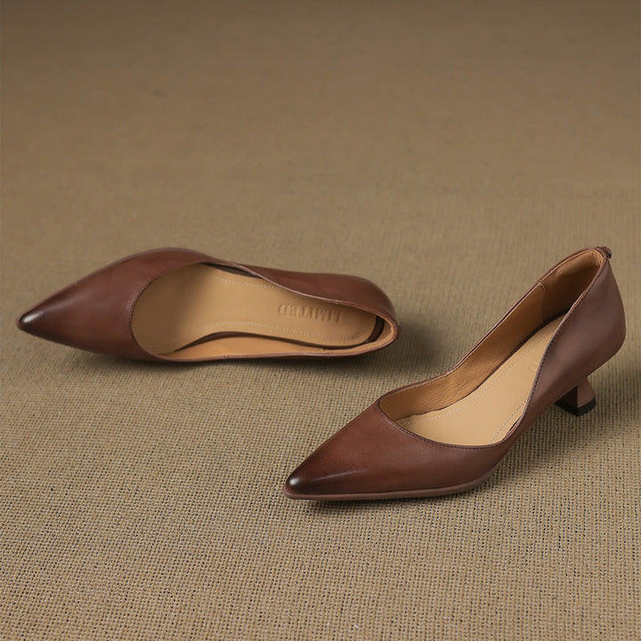 Authentic Leather Heels Elyia