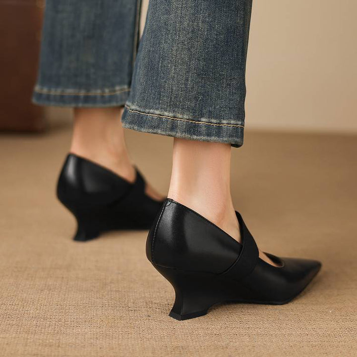 Authentic Leather Heels Tiera