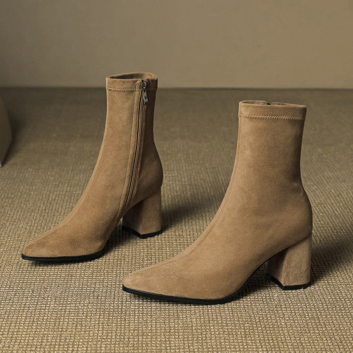 Authentic Suede Leather Ankle Boots