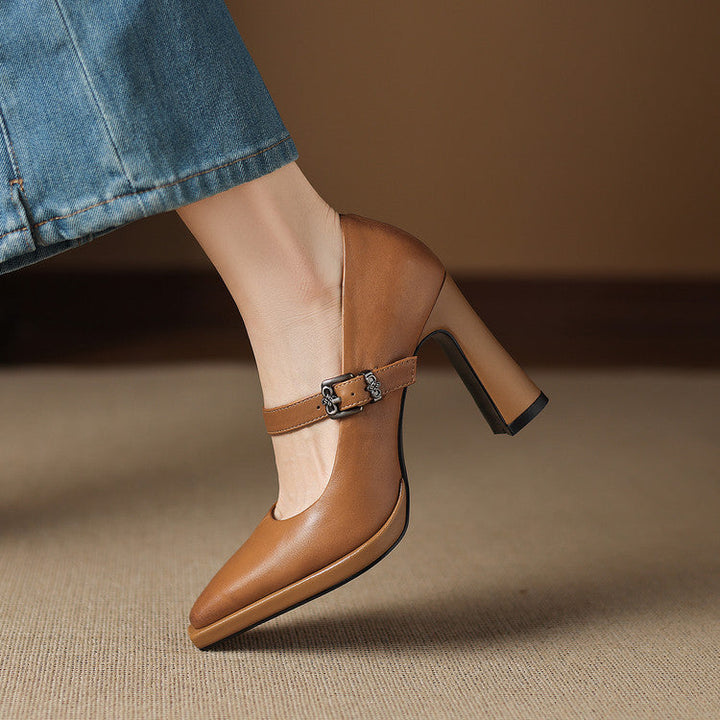 Claya Authentic Leather Heels
