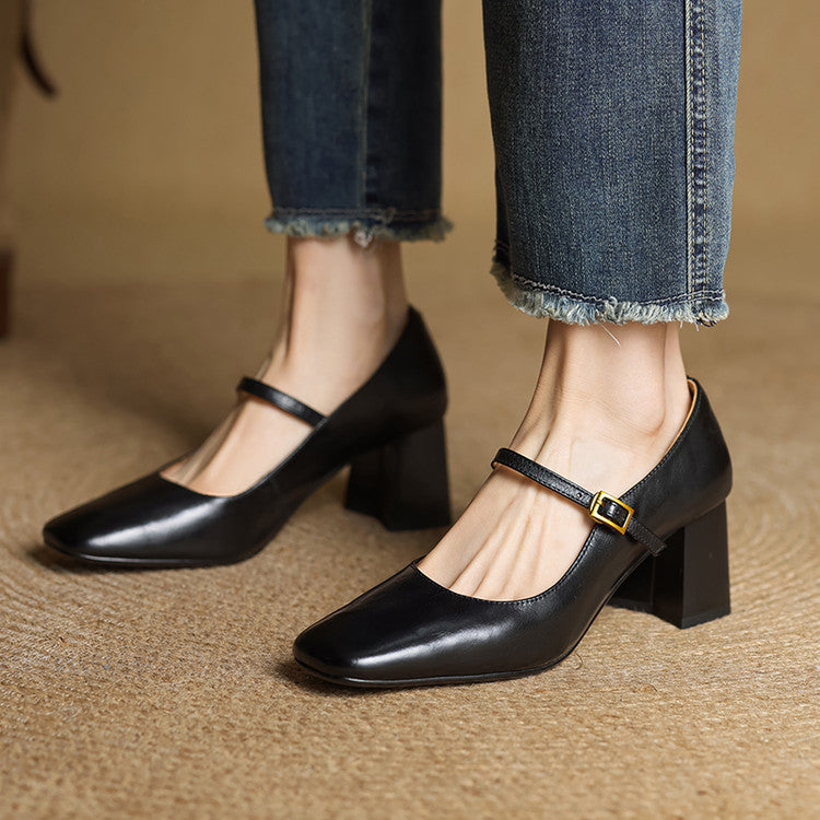 Genuine Leather Heels Lenara